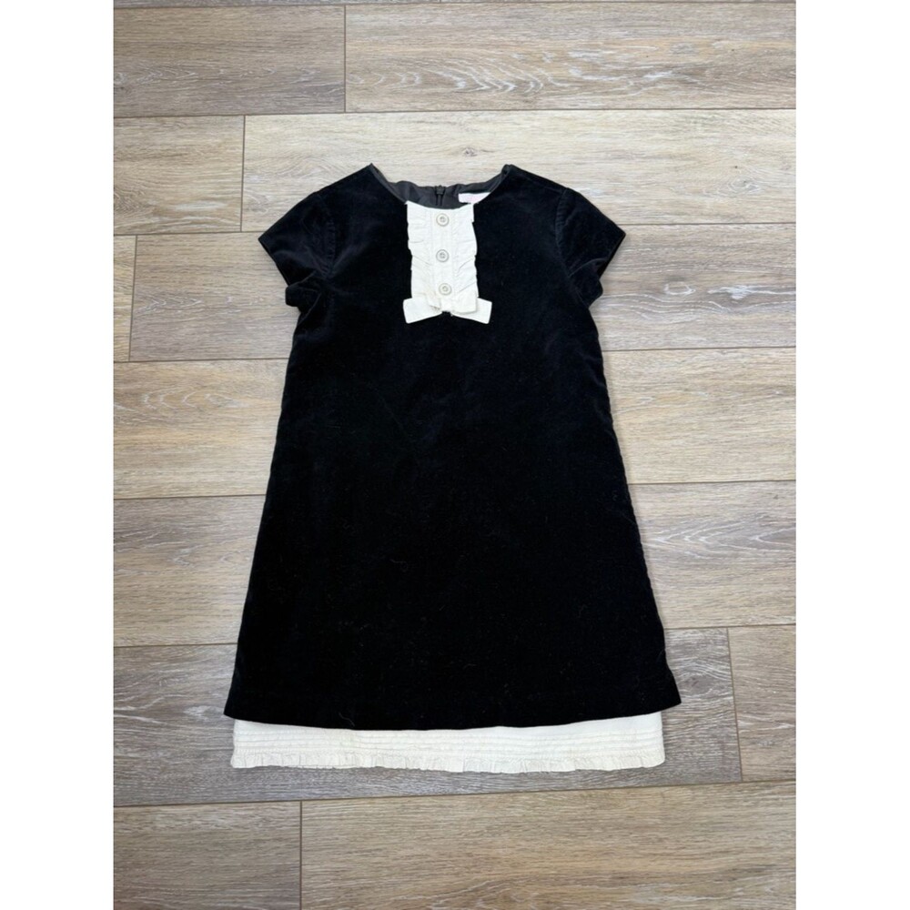 Janie and Jack velvet lace collar dress Sz 6